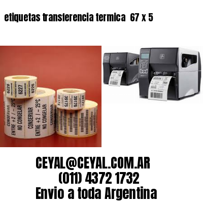 etiquetas transferencia termica  67 x 5