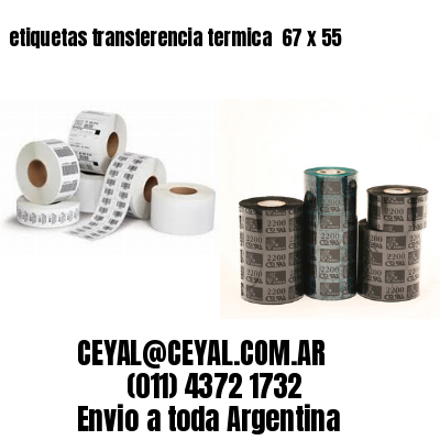 etiquetas transferencia termica  67 x 55