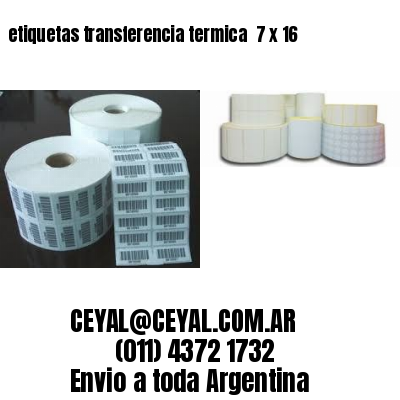 etiquetas transferencia termica  7 x 16