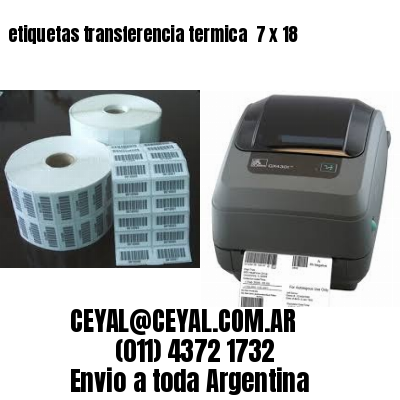 etiquetas transferencia termica  7 x 18