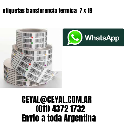 etiquetas transferencia termica  7 x 19
