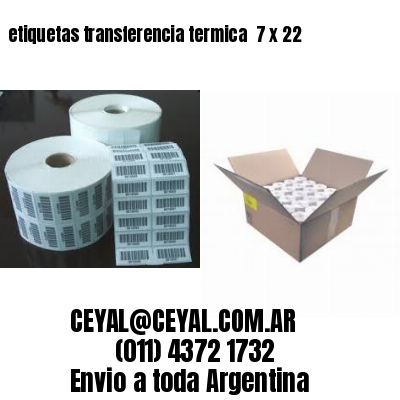 etiquetas transferencia termica  7 x 22