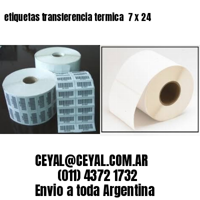 etiquetas transferencia termica  7 x 24