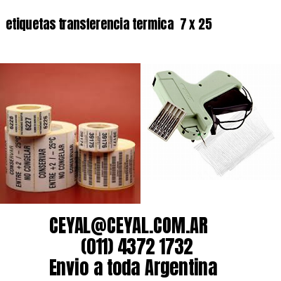etiquetas transferencia termica  7 x 25