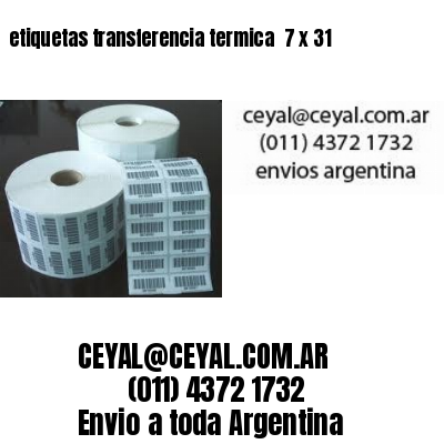 etiquetas transferencia termica  7 x 31