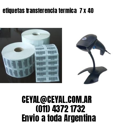 etiquetas transferencia termica  7 x 40