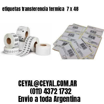 etiquetas transferencia termica  7 x 48