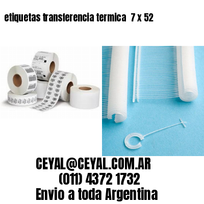 etiquetas transferencia termica  7 x 52