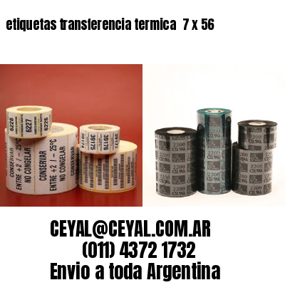 etiquetas transferencia termica  7 x 56