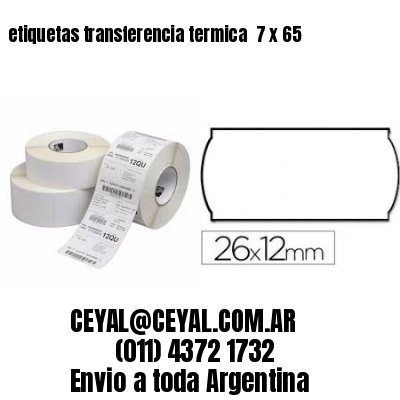 etiquetas transferencia termica  7 x 65