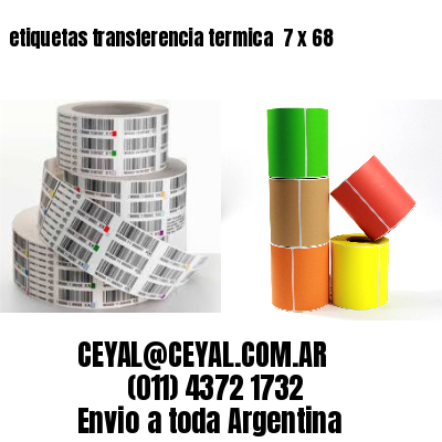 etiquetas transferencia termica  7 x 68