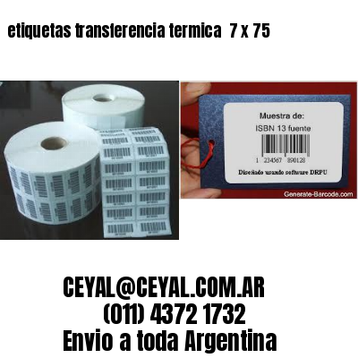 etiquetas transferencia termica  7 x 75