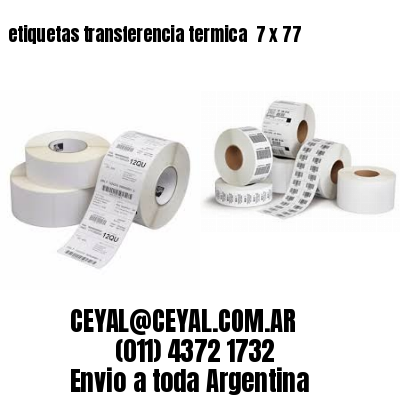 etiquetas transferencia termica  7 x 77