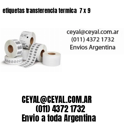 etiquetas transferencia termica  7 x 9