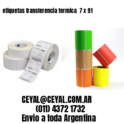 etiquetas transferencia termica  7 x 91