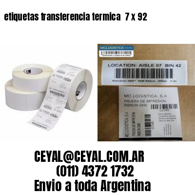 etiquetas transferencia termica  7 x 92