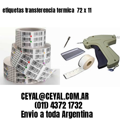 etiquetas transferencia termica  72 x 11