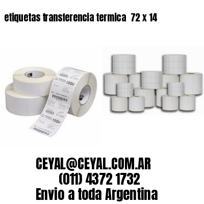 etiquetas transferencia termica  72 x 14