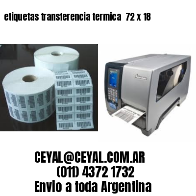 etiquetas transferencia termica  72 x 18