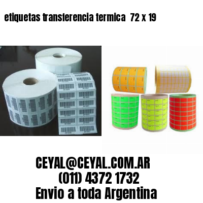 etiquetas transferencia termica  72 x 19