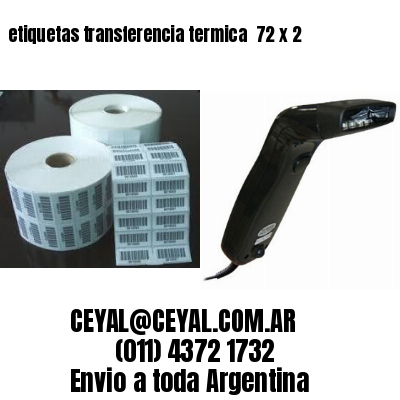 etiquetas transferencia termica  72 x 2