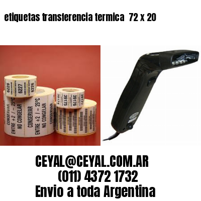 etiquetas transferencia termica  72 x 20