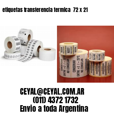etiquetas transferencia termica  72 x 21