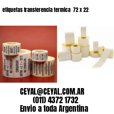 etiquetas transferencia termica  72 x 22