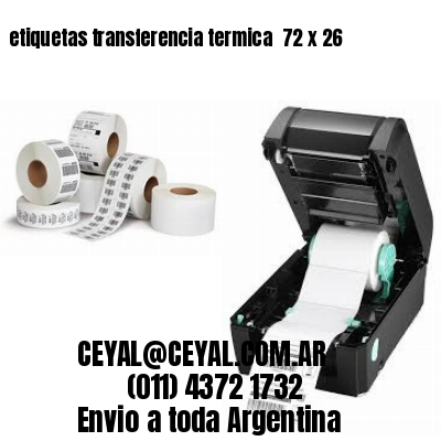 etiquetas transferencia termica  72 x 26