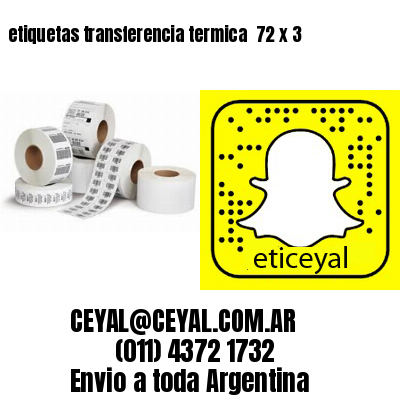 etiquetas transferencia termica  72 x 3