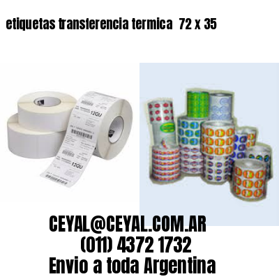 etiquetas transferencia termica  72 x 35