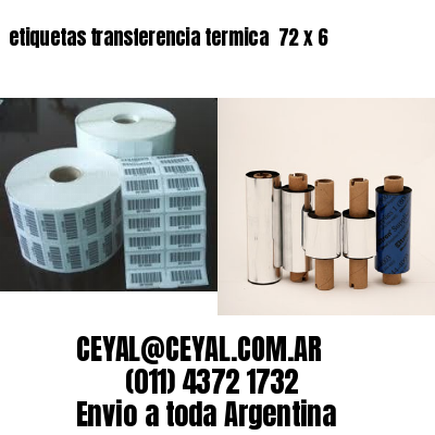 etiquetas transferencia termica  72 x 6