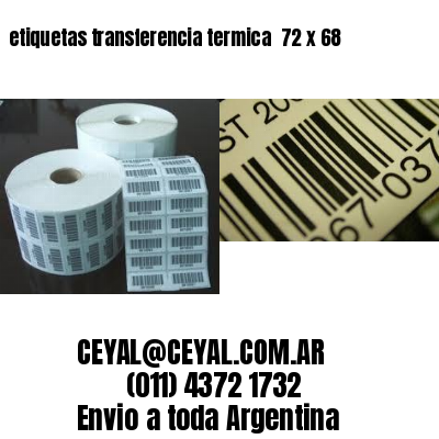 etiquetas transferencia termica  72 x 68