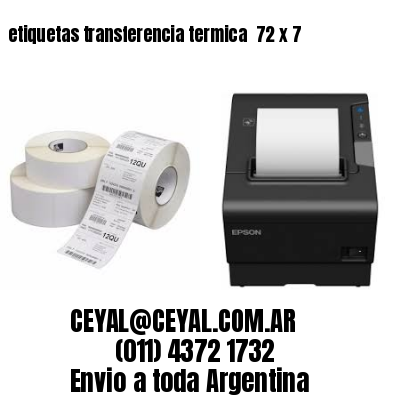 etiquetas transferencia termica  72 x 7