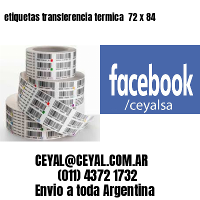 etiquetas transferencia termica  72 x 84