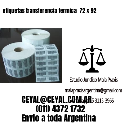 etiquetas transferencia termica  72 x 92