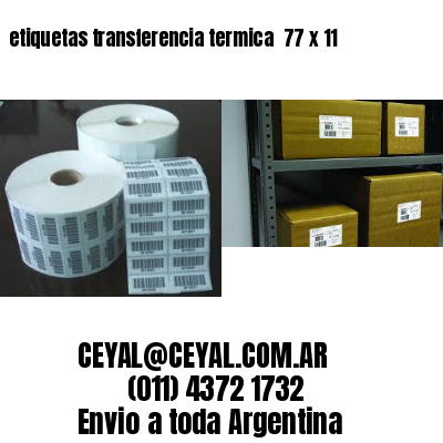 etiquetas transferencia termica  77 x 11