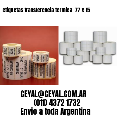 etiquetas transferencia termica  77 x 15