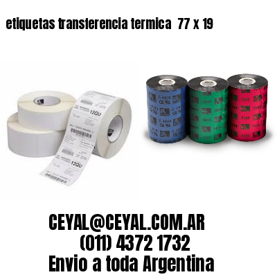 etiquetas transferencia termica  77 x 19