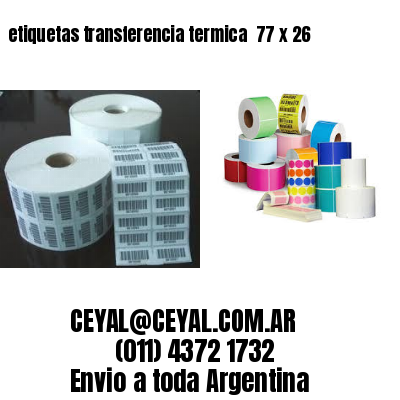 etiquetas transferencia termica  77 x 26