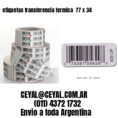 etiquetas transferencia termica  77 x 34