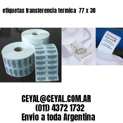 etiquetas transferencia termica  77 x 38