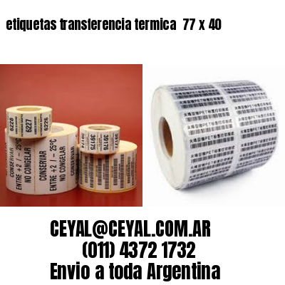 etiquetas transferencia termica  77 x 40