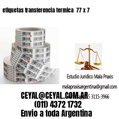 etiquetas transferencia termica  77 x 7
