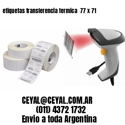 etiquetas transferencia termica  77 x 71