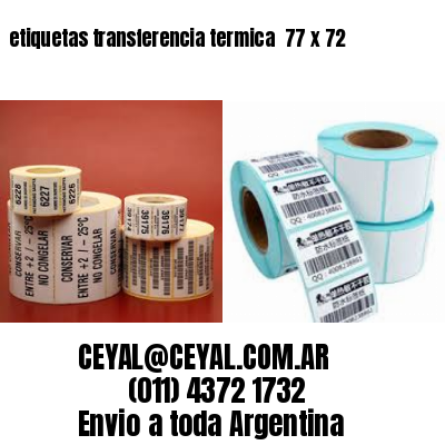 etiquetas transferencia termica  77 x 72