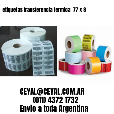 etiquetas transferencia termica  77 x 8