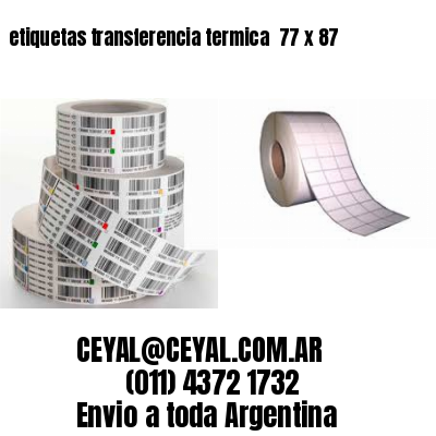 etiquetas transferencia termica  77 x 87