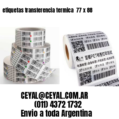 etiquetas transferencia termica  77 x 88