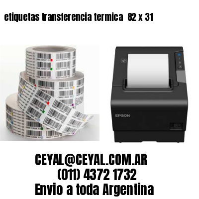 etiquetas transferencia termica  82 x 31